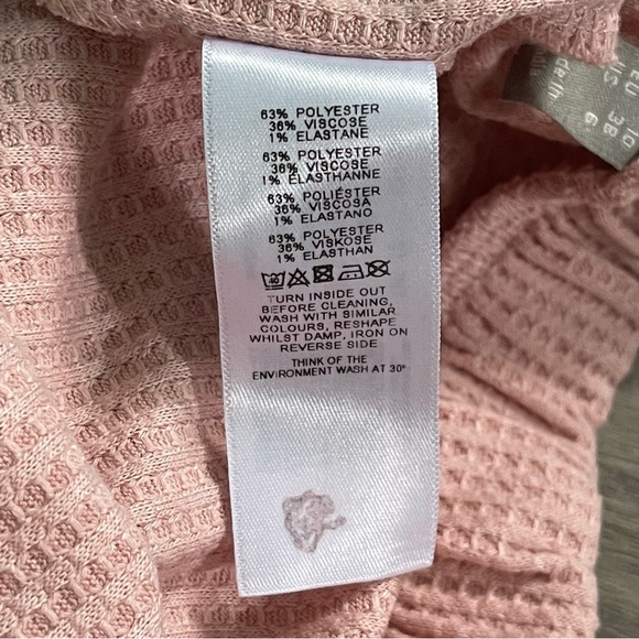 ASOS Pink Waffle Knit Women's Pajama Bottoms - Pants & Shorts Bundle - Picture 9 of 9